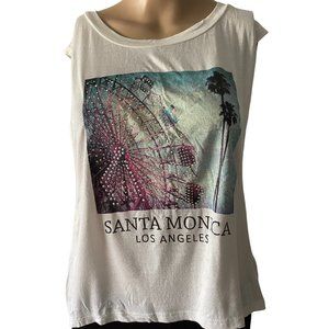 Santa Monica Peaches & Cream Size M muscle Tee